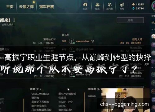 高振宁职业生涯节点，从巅峰到转型的抉择